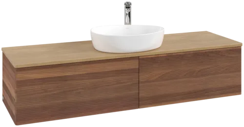 VILLEROY BOCH Antao Vanity unit, with lighting, 2 pull-out compartments, 1600 x 360 x 500 mm, Front with grain texture, Warm Walnut / Honey Oak #L36151HM resmi