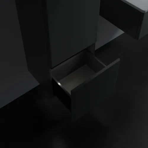 Bild von VILLEROY BOCH Antao Mittelschrank, mit Beleuchtung, 1 Tür, 414 x 1039 x 356 mm, Front ohne Struktur, Leaf Green Matt Lacquer / Leaf Green Matt Lacquer #L44000HL