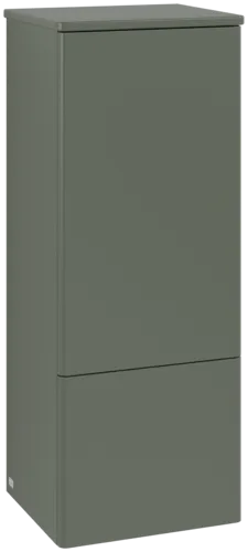 εικόνα του VILLEROY BOCH Antao Medium-height cabinet, with lighting, 1 door, 414 x 1039 x 356 mm, Front without structure, Leaf Green Matt Lacquer / Leaf Green Matt Lacquer #L44000HL