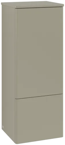 εικόνα του VILLEROY BOCH Antao Medium-height cabinet, with lighting, 1 door, 414 x 1039 x 356 mm, Front without structure, Stone Grey Matt Lacquer / Stone Grey Matt Lacquer #L44000HK