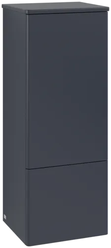 εικόνα του VILLEROY BOCH Antao Medium-height cabinet, with lighting, 1 door, 414 x 1039 x 356 mm, Front without structure, Midnight Blue Matt Lacquer / Midnight Blue Matt Lacquer #L44000HG