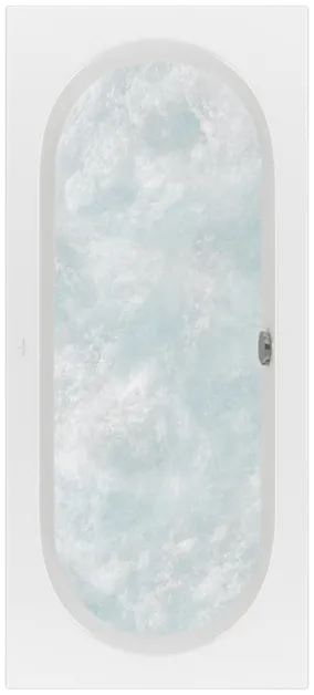 Bild von VILLEROY BOCH Loop & Friends rechteckige Badewanne, mit Whirlpoolsystem Combipool Entry (CE), 1800 x 800 mm, Weiß Alpin #UCE180LFO2A1V01