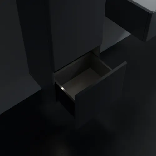 Bild von VILLEROY BOCH Antao Mittelschrank, mit Beleuchtung, 1 Tür, 414 x 1039 x 356 mm, Front ohne Struktur, Anthracite Matt Lacquer / Anthracite Matt Lacquer #L44000GK