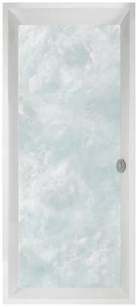 Bild von VILLEROY BOCH Squaro rechteckige Badewanne, mit Whirlpoolsystem Combipool Comfort (CC), inklusive Multiplex Trio Ab- und Überlaufgarnitur mit Wanneneinlauf, 1794 x 794 mm, Weiß Alpin #UCC180SQS2B2V01