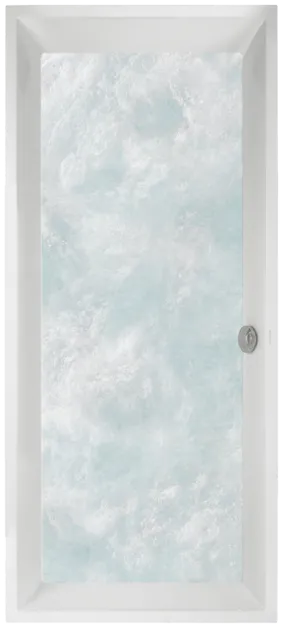 Bild von VILLEROY BOCH Squaro rechteckige Badewanne, mit Whirlpoolsystem Hydropool Comfort (HC), inklusive Multiplex Trio Ab- und Überlaufgarnitur mit Wanneneinlauf, 1700 x 750 mm, Weiß Alpin #UHC170SQR2B1V01