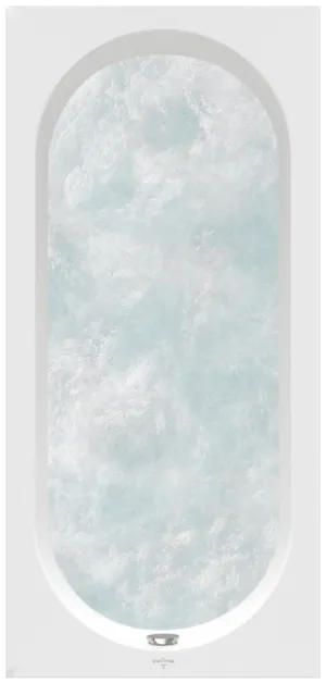 Bild von VILLEROY BOCH Oberon rechteckige Badewanne, mit Whirlpoolsystem Hydropool Entry (HE), 1700 x 750 mm, Weiß Alpin #UHE170OBE2A1V01
