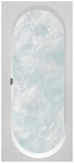 Bild von VILLEROY BOCH Oberon 2.0 rechteckige Badewanne, mit Whirlpoolsystem Airpool Comfort (AC), inklusive Wasserzulauf, 1800 x 800 mm, Weiß Alpin #UAC180OBR2B2V01