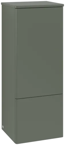 Picture of VILLEROY BOCH Antao Medium-height cabinet, 1 door, 414 x 1039 x 356 mm, Front without structure, Leaf Green Matt Lacquer / Leaf Green Matt Lacquer #L43000HL