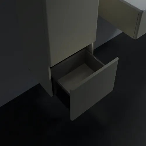 VILLEROY BOCH Antao Mittelschrank, mit Beleuchtung, 1 Tür, 414 x 1039 x 356 mm, Front ohne Struktur, Silk Grey Matt Lacquer / Silk Grey Matt Lacquer #L43000HJ, Bild 2