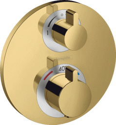 Bild von HANSGROHE Ecostat S Thermostat Unterputz für 2 Verbraucher #15758990 - Polished Gold Optic