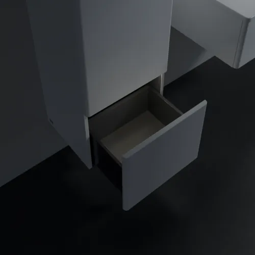 Bild von VILLEROY BOCH Antao Mittelschrank, mit Beleuchtung, 1 Tür, 414 x 1039 x 356 mm, Front ohne Struktur, White Matt Lacquer / White Matt Lacquer #L43000MT