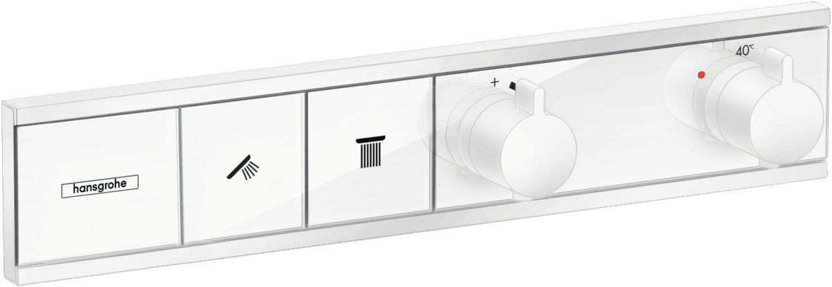 Bild von HANSGROHE RainSelect Thermostat Unterputz für 2 Verbraucher Mattweiß 15380700