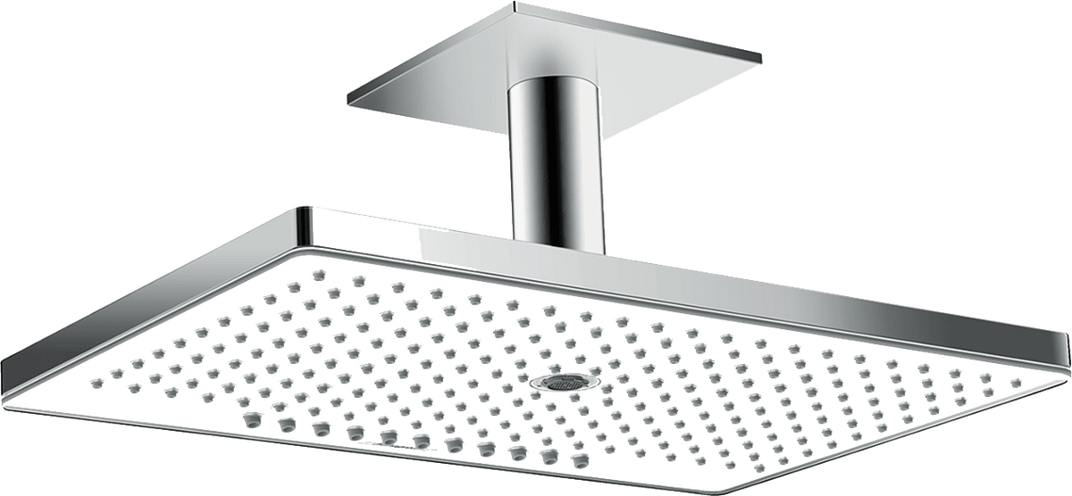 Зображення з  HANSGROHE Rainmaker Select Overhead shower 460 3jet EcoSmart with ceiling connector #24016400 - White/Chrome