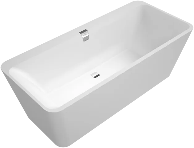 Зображення з  VILLEROY BOCH Squaro Edge 12 Free-standing bath Excellence, 1800 x 800 mm, Stone White #UBQ180SQE9T2V-RW