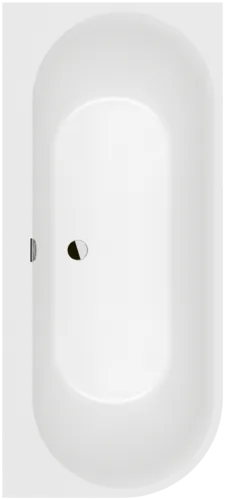 Bild von VILLEROY BOCH Oberon 2.1 Vorwand-Badewanne für Eckeinbau rechts, 1800 x 800 mm, Stone White #UBQ180OBN9CR00VDRW