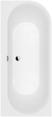 Bild von VILLEROY BOCH Oberon 2.1 Vorwand-Badewanne für Eckeinbau links, 1800 x 800 mm, Stone White #UBQ180OBN9CL00VDRW
