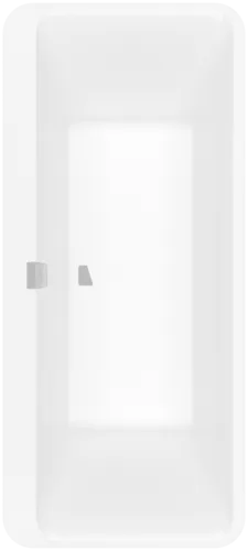 Bild von VILLEROY BOCH Squaro Edge 12 freistehende Badewanne ColourOnDemand, 1800 x 800 mm, Stone White #UBQ180SQE7PDBCV-RW