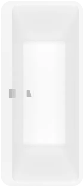 Bild von VILLEROY BOCH Squaro Edge 12 freistehende Badewanne Excellence ColourOnDemand, 1800 x 800 mm, Stone White #UBQ180SQE9W2BCV-RW