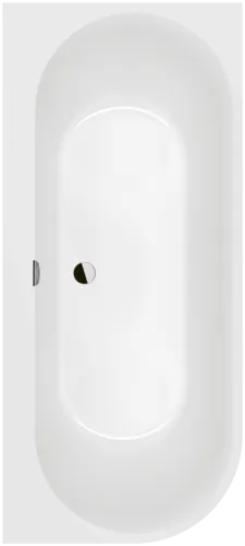 Bild von VILLEROY BOCH Oberon 2.1 Vorwand-Badewanne für Eckeinbau rechts, 1800 x 800 mm, Weiß Alpin #UBQ180OBN9CR00VD01
