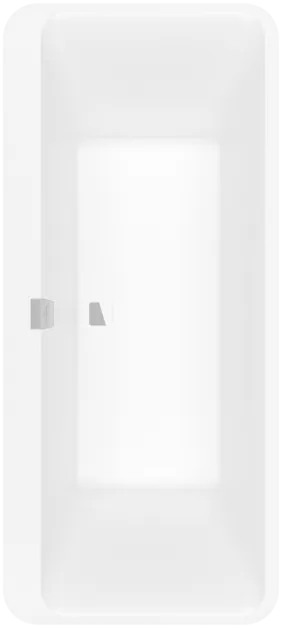Bild von VILLEROY BOCH Squaro Edge 12 freistehende Badewanne Excellence ColourOnDemand, 1800 x 800 mm, Stone White #UBQ180SQE9T2BCV-RW