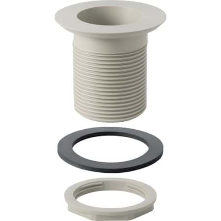 Picture of GEBERIT waste outlet with round thread pebble grey RAL 7032 #352.329.08.1