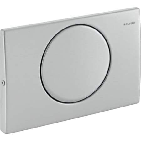 Picture of GEBERIT Delta10 flush plate for stop-and-go flush, screwable brushed #115.101.00.5