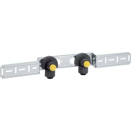 Picture of GEBERIT PushFit connection bracket 90° pre-assembled, double, sound-insulated, gunmetal #651.290.00.1