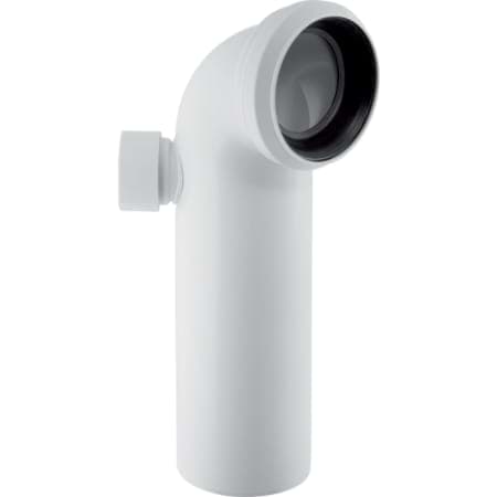 GEBERIT connection elbow 90° with additional connection left #152.616.11.1 - white-alpine resmi