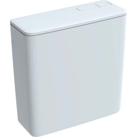 Зображення з  GEBERIT AP128 wall-mounted cistern dual-flush, water connection at the side or centre back #128.300.11.5 - white-alpine