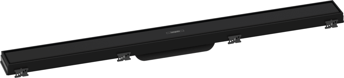 HANSGROHE RainDrain Match Fertigset Duschrinne 800 mit höhenverstellbarem Rahmen Mattschwarz #56038670