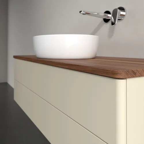 VILLEROY BOCH Antao Waschbeckenunterschrank, 2 Auszüge, 1200 x 360 x 500 mm, Front ohne Struktur, Silk Grey Matt Lacquer / Warm Walnut #K21012HJ, Bild 5