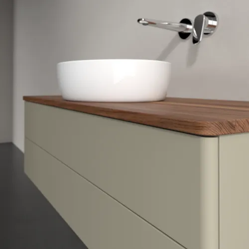 VILLEROY BOCH Antao Waschbeckenunterschrank, 2 Auszüge, 1200 x 360 x 500 mm, Front ohne Struktur, Stone Grey Matt Lacquer / Warm Walnut #K21012HK, Bild 5
