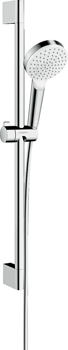 HANSGROHE Crometta Duş seti 1 jet, Ecosmart, 9 lt/dk, 65 cm duş barı ile #26535400 - Beyaz/Krom resmi