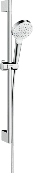 Bild von HANSGROHE Crometta Brauseset 100 1jet Green 6 l/min mit Brausestange 65 cm #26554400 - Weiß/Chrom
