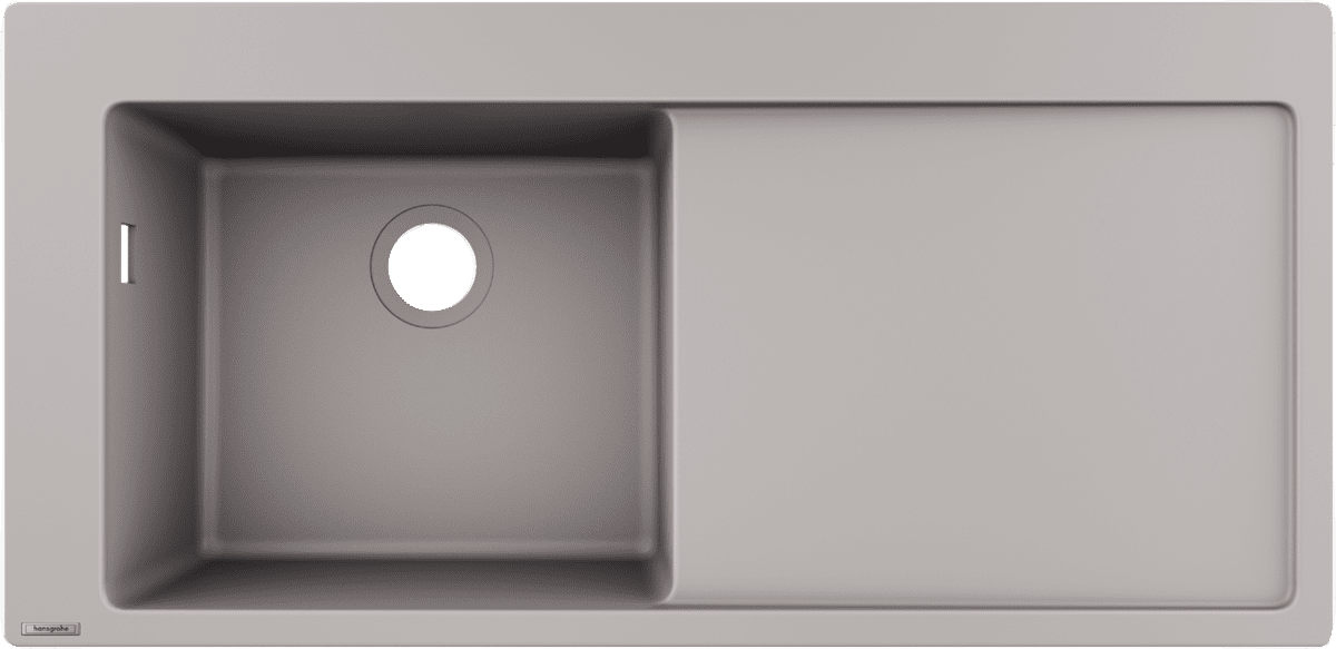 HANSGROHE S51 S5110-F450 Einbauspüle 450 mit Abtropffläche rechts #43330380 - Betongrau