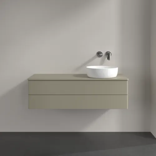 VILLEROY BOCH Antao Waschbeckenunterschrank, 2 Auszüge, 1200 x 360 x 500 mm, Front ohne Struktur, Stone Grey Matt Lacquer / Stone Grey Matt Lacquer #K23010HK, Bild 3