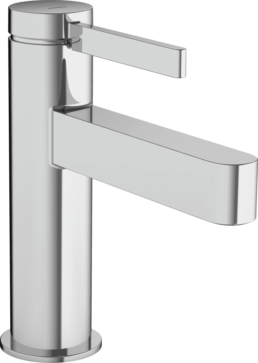 Зображення з  HANSGROHE Finoris Pillar tap 100 with lever handle for cold water or pre-adjusted water without waste set #76013000 - Chrome