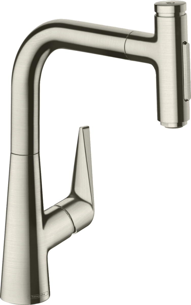 Зображення з  HANSGROHE Talis Select M51 Single lever kitchen mixer 220, pull-out spray, 2jet #72824800 - Stainless Steel Finish