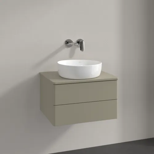 Obrázek VILLEROY BOCH Antao Vanity unit, 2 pull-out compartments, 600 x 360 x 500 mm, Front without structure, Stone Grey Matt Lacquer / Stone Grey Matt Lacquer #K18050HK