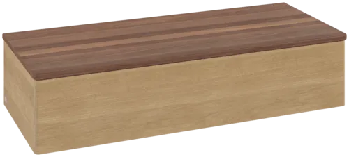 Bild von VILLEROY BOCH Antao Sideboard, 1 Auszug, 1200 x 268 x 500 mm, Front ohne Struktur, Honey Oak / Warm Walnut #K41002HN