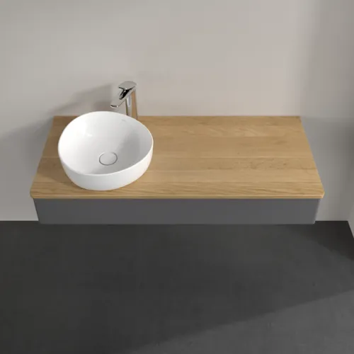 Bild von VILLEROY BOCH Antao Waschbeckenunterschrank, mit Beleuchtung, 1 Auszug, 1200 x 190 x 500 mm, Front ohne Struktur, Anthracite Matt Lacquer / Honey Oak #L11051GK