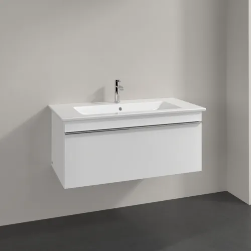 Picture of VILLEROY BOCH Venticello Vanity unit, 1 pull-out compartment, 953 x 420 x 502 mm, Glossy White / Glossy White #A93501DH