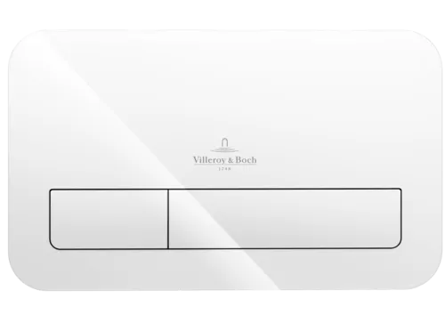 Picture of VILLEROY BOCH ViConnect installation systems Toilet flush plate 200G, Dual flush, Glass Glossy White #922400RE