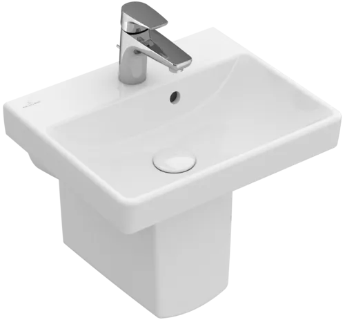 Picture of VILLEROY BOCH Avento Handwashbasin, 450 x 370 x 180 mm, White Alpin CeramicPlus, with overflow #735845R1