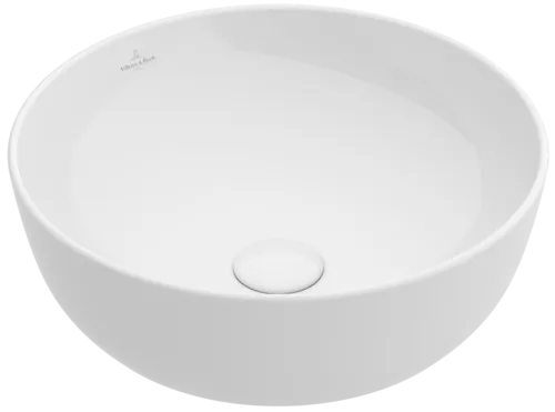 Зображення з  VILLEROY BOCH Artis Surface-mounted washbasin, 430 x 430 x 130 mm, White Alpin, without overflow #41794301