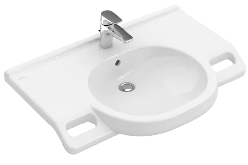 VILLEROY BOCH ViCare Washbasin ViCare, 810 x 560 x 185 mm, White Alpin, with overflow #41208001 resmi