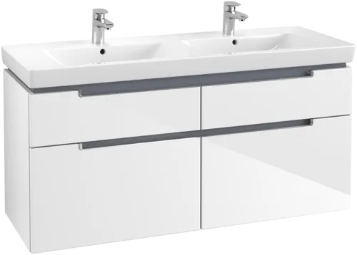 Picture of VILLEROY BOCH Subway 2.0 Vanity unit, 4 pull-out compartments, 1287 x 590 x 449 mm, Glossy White #A91710DH