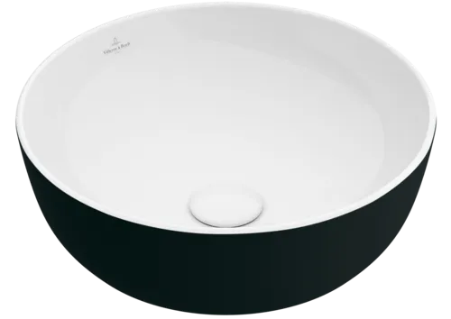 Picture of VILLEROY BOCH Artis Surface-mounted washbasin, 430 x 430 x 130 mm, Coal Black, without overflow #417943BCT8
