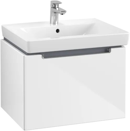 Зображення з  VILLEROY BOCH Subway 2.0 Vanity unit, 1 pull-out compartment, 587 x 420 x 454 mm, Glossy White #A68710DH