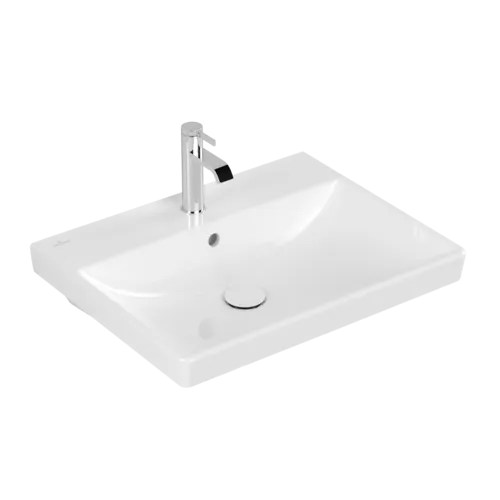 Picture of VILLEROY BOCH Avento Washbasin, 600 x 470 x 180 mm, White Alpin CeramicPlus, with overflow #415860R1